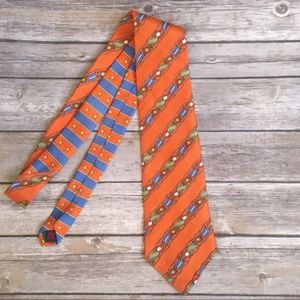 Tommy Hilfiger Orange FLAG silk neck tie